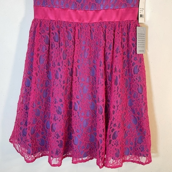 NWT. Adrianna Papell Hailey 4 Floral Lace Fit & Flare Dress. - Picture 6 of 13